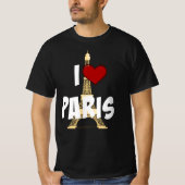 "I Liebe Paris", Eiffelturm T-Shirt (Vorderseite)