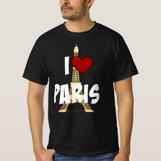 "I Liebe Paris", Eiffelturm T-Shirt (Vorderseite)