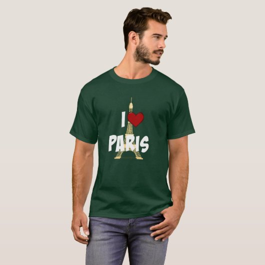 "I Liebe Paris", Eiffelturm T - Shirt (Vorne ganz)