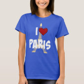 I Liebe Paris, Eiffelturm T-Shirt (Vorderseite)