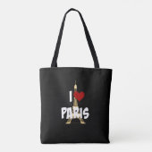"I Liebe Paris", Eiffelturm, Tasche (Rückseite)
