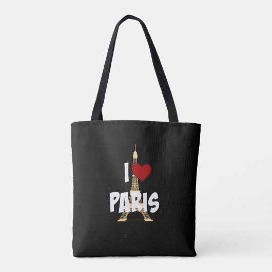 "I Liebe Paris", Eiffelturm, Tasche (Rückseite)