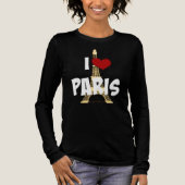 "I Liebe Paris", Eiffelturm Tri-Blend Shirt (Vorderseite)