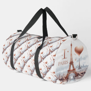 I Liebe Paris Eiffelturm und Herz Duffle Bag