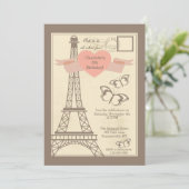 I Liebe Paris Einladung (Stehend Vorderseite)