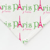 I Liebe Paris Fleecedecke (Ecke)
