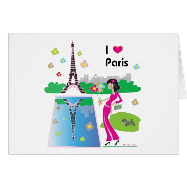 I Liebe Paris, Frankreich (Vorderseite (Horizontal))