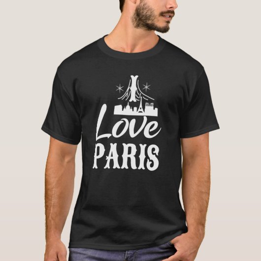I Liebe Paris Frankreich T-Shirt (Vorderseite)