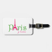 I Liebe Paris Gepäckanhänger (Vorderseite horizontal)