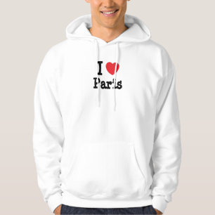 I Liebe Paris Herz Brauch personalisiert Hoodie