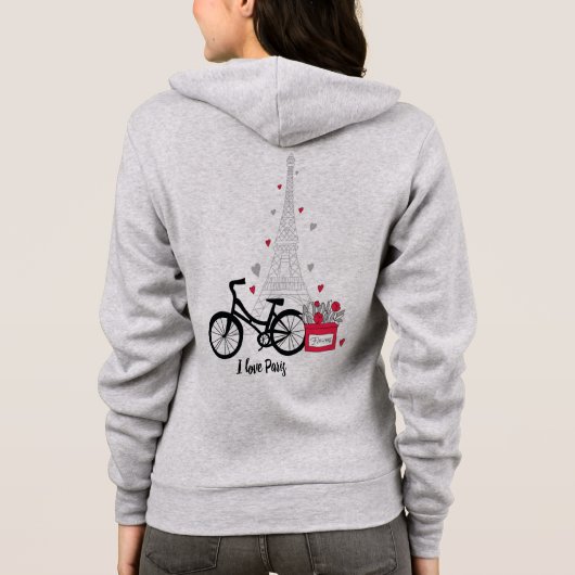 I Liebe Paris Hoodie (Rückseite)