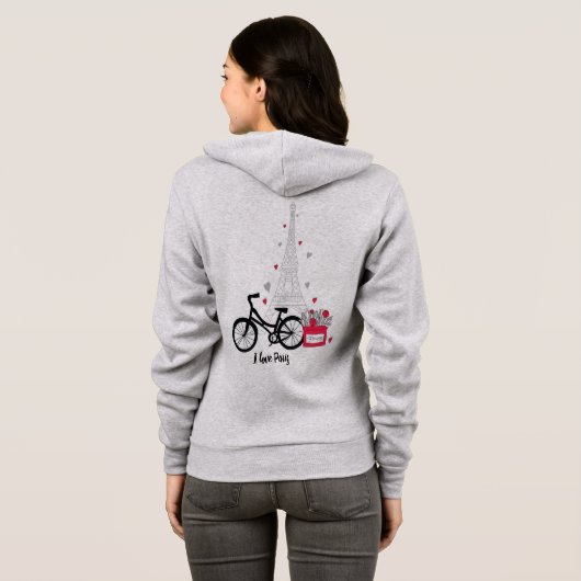 I Liebe Paris Hoodie (Schwarz voll)