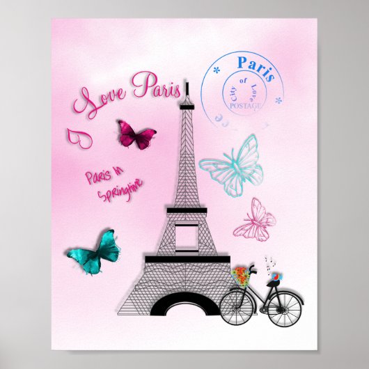 I Liebe Paris im Frühjahr Poster (Vorne)