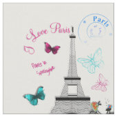 I Liebe Paris im Frühjahr Stoff (Nahaufnahme)