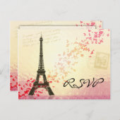 I Liebe Paris im Springtime - RSVP-Karte Einladungspostkarte (Vorne/Hinten)