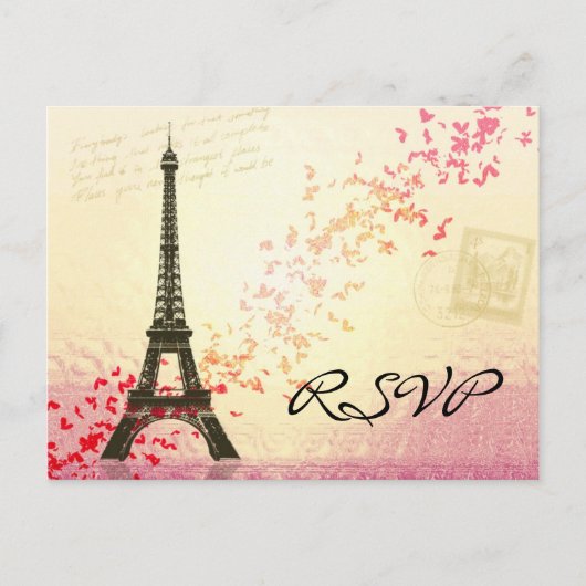 I Liebe Paris im Springtime - RSVP-Karte Einladungspostkarte (Vorderseite)