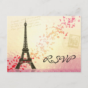 I Liebe Paris im Springtime - RSVP-Karte Einladungspostkarte