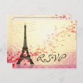 I Liebe Paris im Springtime - RSVP-Karte Einladungspostkarte (Vorne/Hinten)