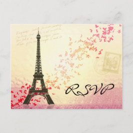 I Liebe Paris im Springtime - RSVP-Karte Einladungspostkarte