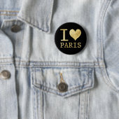 I LIEBE PARIS IMITATS GLITZER SCHALTFLÄCHE BUTTON (Beispiel)