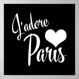 I Liebe Paris - J'adore Paris Vintag Style Poster