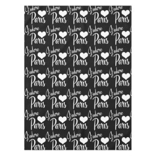 I Liebe Paris - J'adore Paris Vintage Art Tischdecke