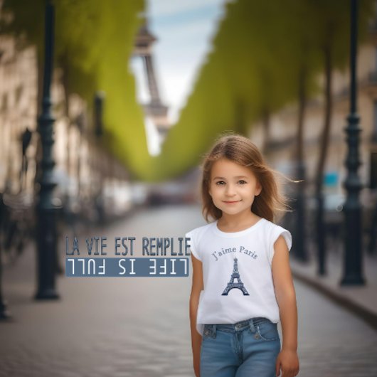 I Liebe Paris - J'aime Paris - und Französisches Z Kleinkind T-shirt