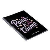 I Liebe Paris Je t'aime Eiffel Tower Frankreich T Notizblock (Rechte Seite)