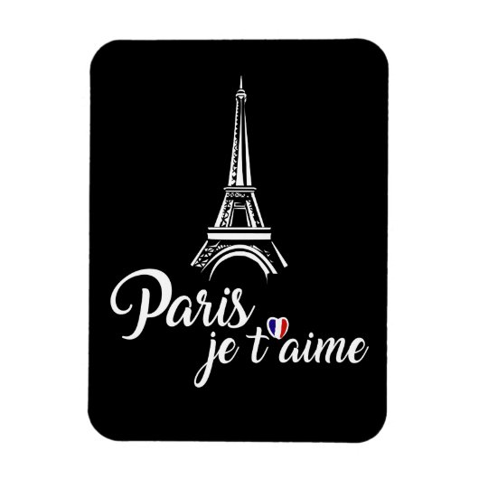 I Liebe Paris Je t'aime Magnet (Vertikal)