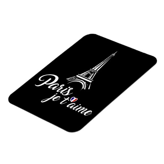 I Liebe Paris Je t'aime Magnet (Linke Seite)