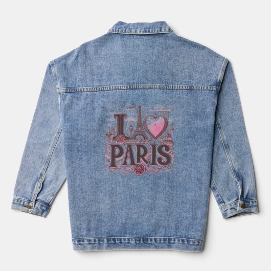 I Liebe Paris Jeansjacke (Rückseite)