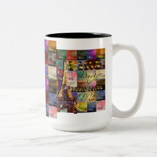 I Liebe Paris - Kaffee-, Tee-Tasse, Cup Zweifarbige Tasse