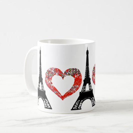 I Liebe Paris Kaffeetasse (Vorderseite Links)