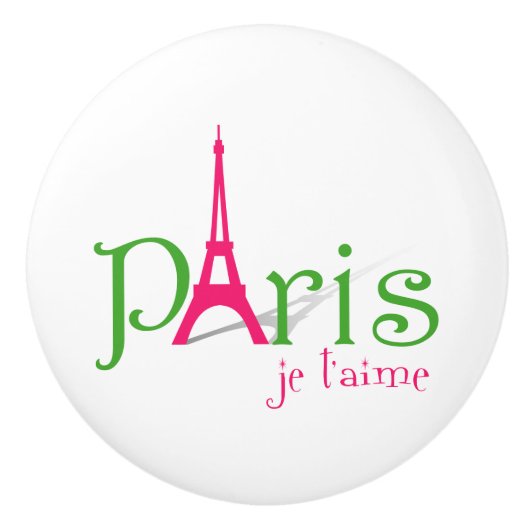 I Liebe Paris Keramikknauf (Vorderseite)