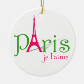 I Liebe Paris Keramikornament (Vorne)