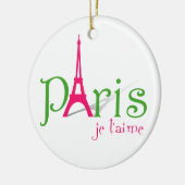 I Liebe Paris Keramikornament (Links)