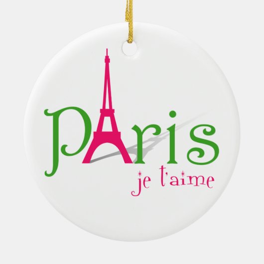 I Liebe Paris Keramikornament (Hinten)