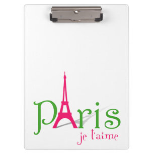 I Liebe Paris Klemmbrett