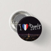 I Liebe-Paris-Knopf Button (Vorne & Hinten)