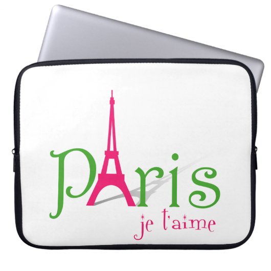I Liebe Paris Laptopschutzhülle (Vorderseite)