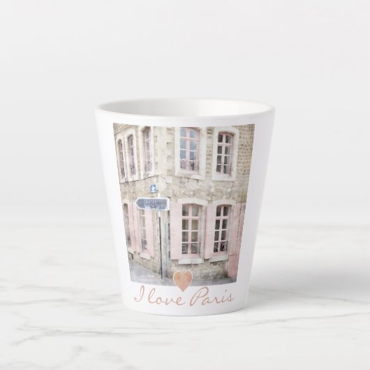 I Liebe Paris Latte Tasse (Vorderseite)