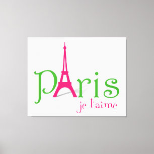 I Liebe Paris Leinwanddruck