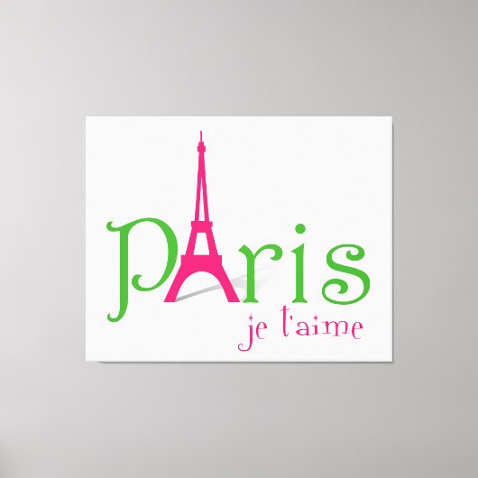 I Liebe Paris Leinwanddruck (Vorderseite)