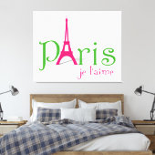 I Liebe Paris Leinwanddruck (Insitu (Schlafzimmer))