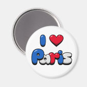 I Liebe Paris Magnet (Vorderseite/Rückseite)