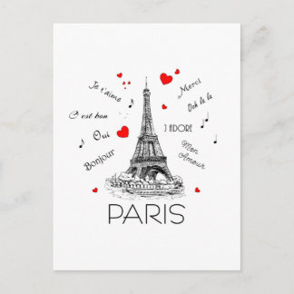 I Liebe Paris, Mon Amour Postkarte