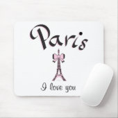 I Liebe Paris Mousepad (Mit Mouse)