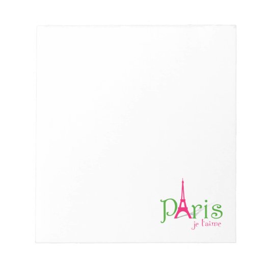 I Liebe Paris Notizblock (Vorderseite)