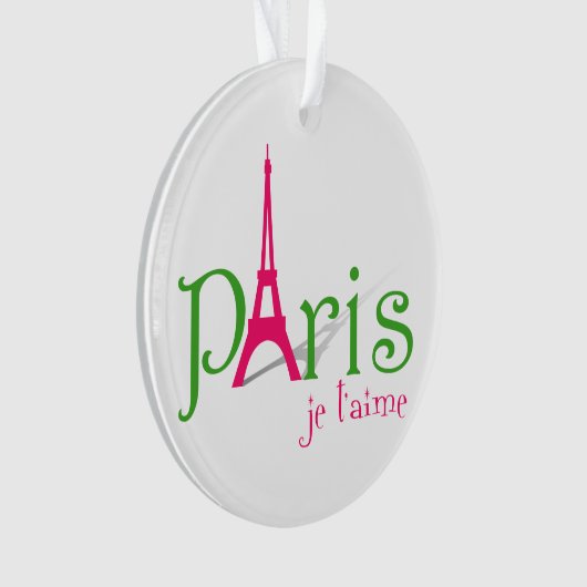 I Liebe Paris Ornament (Vorderseite)