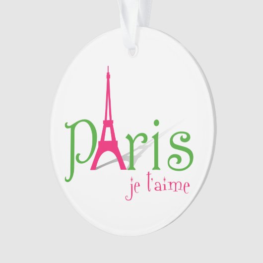 I Liebe Paris Ornament (Vorderseite)